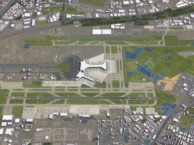 Tianjin - Airport - TSN Low-poly 3D model