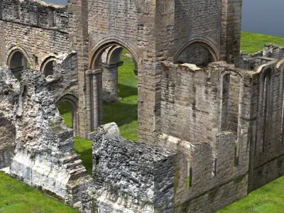 Abbey In Ruins Monastery 3D model