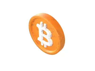 Cartoon Bitcoin v1 006 Low-poly 3D model