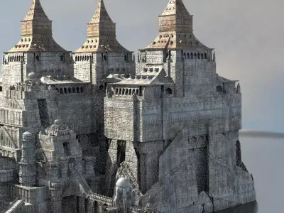 Medieval Germany style castle 3D model