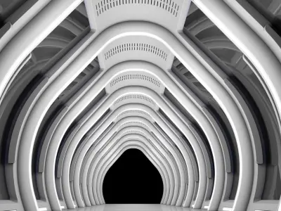 Sci Fi Futuristic Corridor 3D model