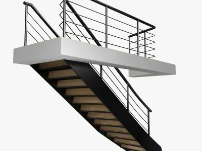 interior boat stairs 3D model