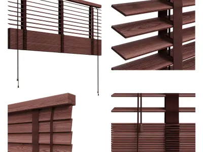 Wooden blinds 1 3D model