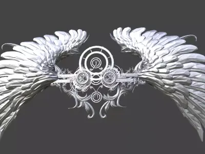 Ra priest wings Low-poly 3D model