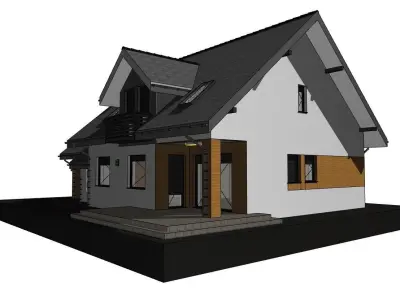 one family house model 3D model