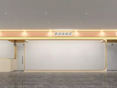 Restaurant door head 3D model