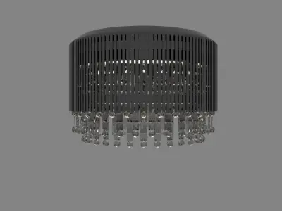Chandelier 3D Model ceiling light with crystals 3D model