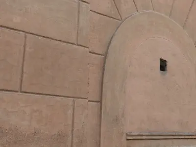 The wall of the old building Low-poly 3D model