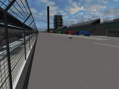 Game Ready Indianapolis Speedway 3D Model Low-poly 3D model