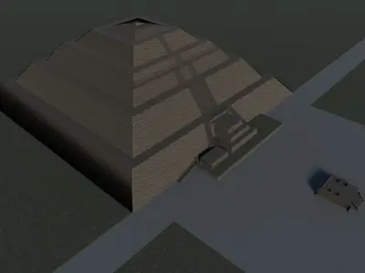 Pyramid of the Sun Low-poly 3D model