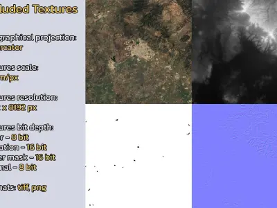 Leon de los Aldama Mexico City Landscape 3D Model 3D model