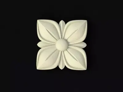 rosette flower 3D model 3