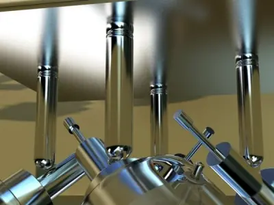 Halogen Ceiling Light 08 Photoreal 3D model