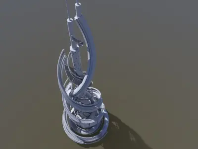 Futuristic Skyscrapers 2023 3D model