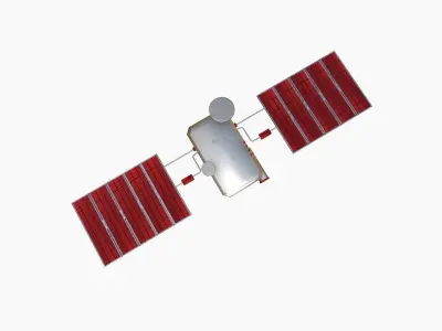 Satellite I10 China - SciFi Space Design Low-poly 3D model