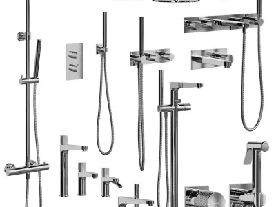 Faucet Set Omnires Contour 3D model