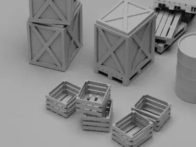 Construction KItBash Low-poly 3D model