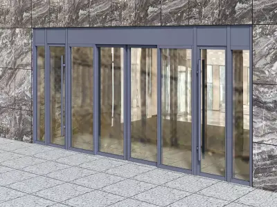 3D model of reception hall door design 3D model
