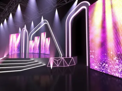 stage 343 Low-poly 3D model