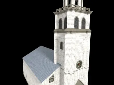 Church - 3 Types Low-poly 3D model