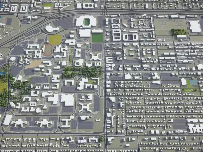 Lubbock  Low-poly 3D model