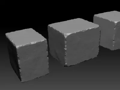 Modular Stone Block Set 3D model