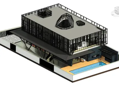 911 Villa Revit Model 3D model