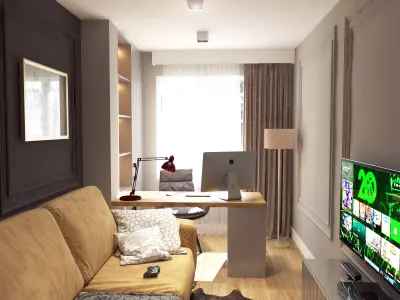 Simple Livingroom Low-poly 3D model