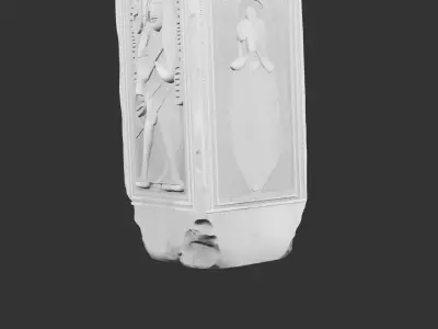 Ancient Weathered Stone Pillar for 3D print 3D print model