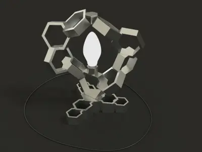 Hexagonal chaotical lamp 3D model