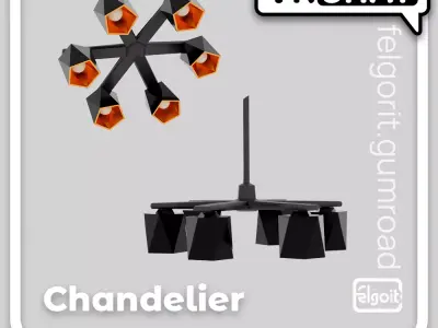 Guest Lamp 2 - 3D Model Set Low-poly 3D model