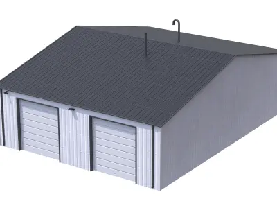 Industrial Building 11 Low-poly 3D model