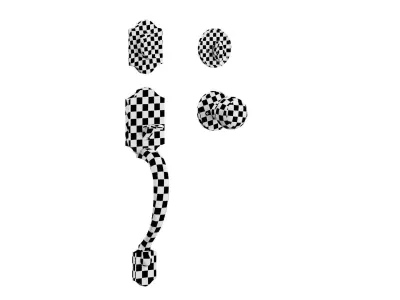 Door Handle and Deadbolt Set Free 3D model