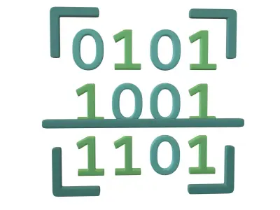 Data Scan Icon v1 002 Low-poly 3D model