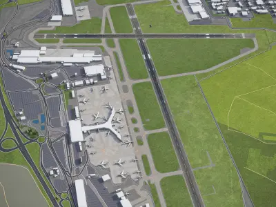 EuroAirport Basel - Mulhouse - Freiburg Low-poly 3D model