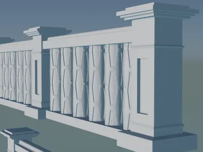 Concrete Balustrade 3D print model