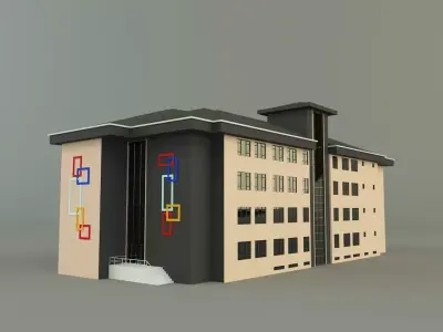 school building design 3D model