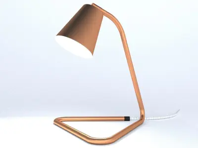Bent Copper Pipe Table Lamp 3D model