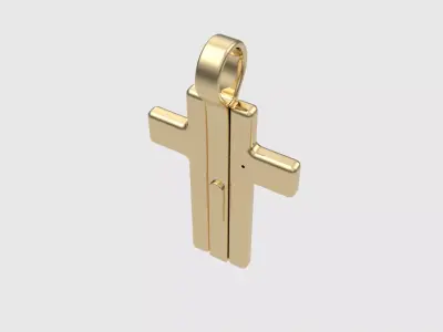 Triple Hinged Cross Pendant JDBCo 3D print model