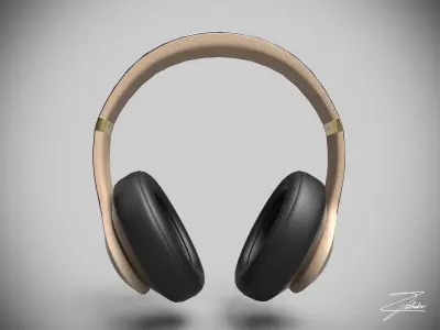 Beat headphones Low-poly 3D model