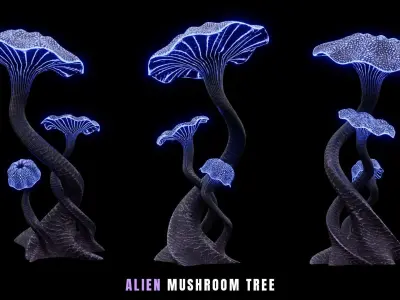 Alien Garden 3D Model Pack