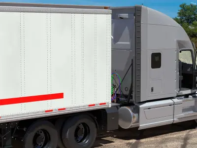  Semi Truck with Trailer Generic Simple Interior 