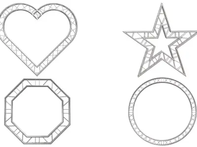 Modular Truss Shape Collection 3D Model Pack