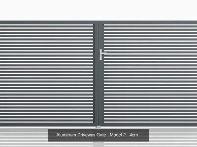 Aluminum Fence Model 2 4cm 3D Model Pack