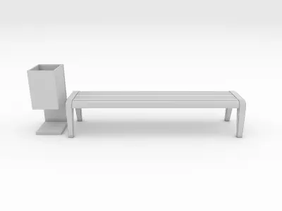 Bench Park 41 3D model