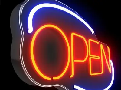 Open Sign 3 3D model