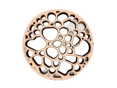 Voronoi Circle Wall Mount 3D 3D print model
