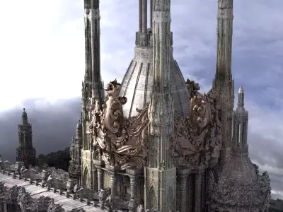 Palace of Versailles Fantasy Palace Tower Kit bash 1 3D model