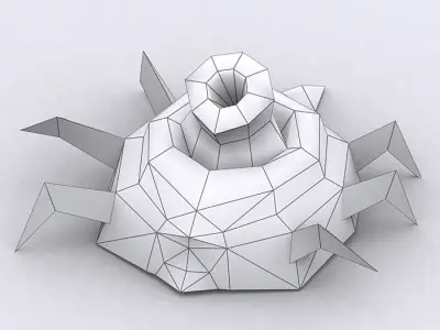 3DRT - Warbeast Monster - Turrchid Low-poly 3D model