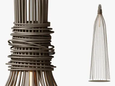 Searchlight Caraffe Floor lamp and Table lamp 3D model